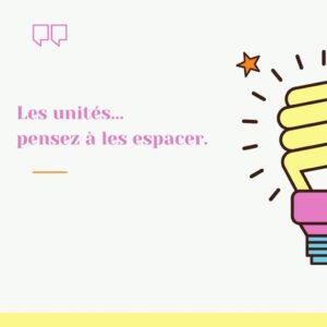 unités de mesure et espace